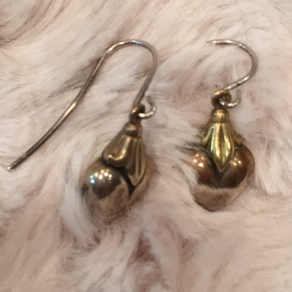 Silver and gold necklace with matching earrings - Picture 3 of 4